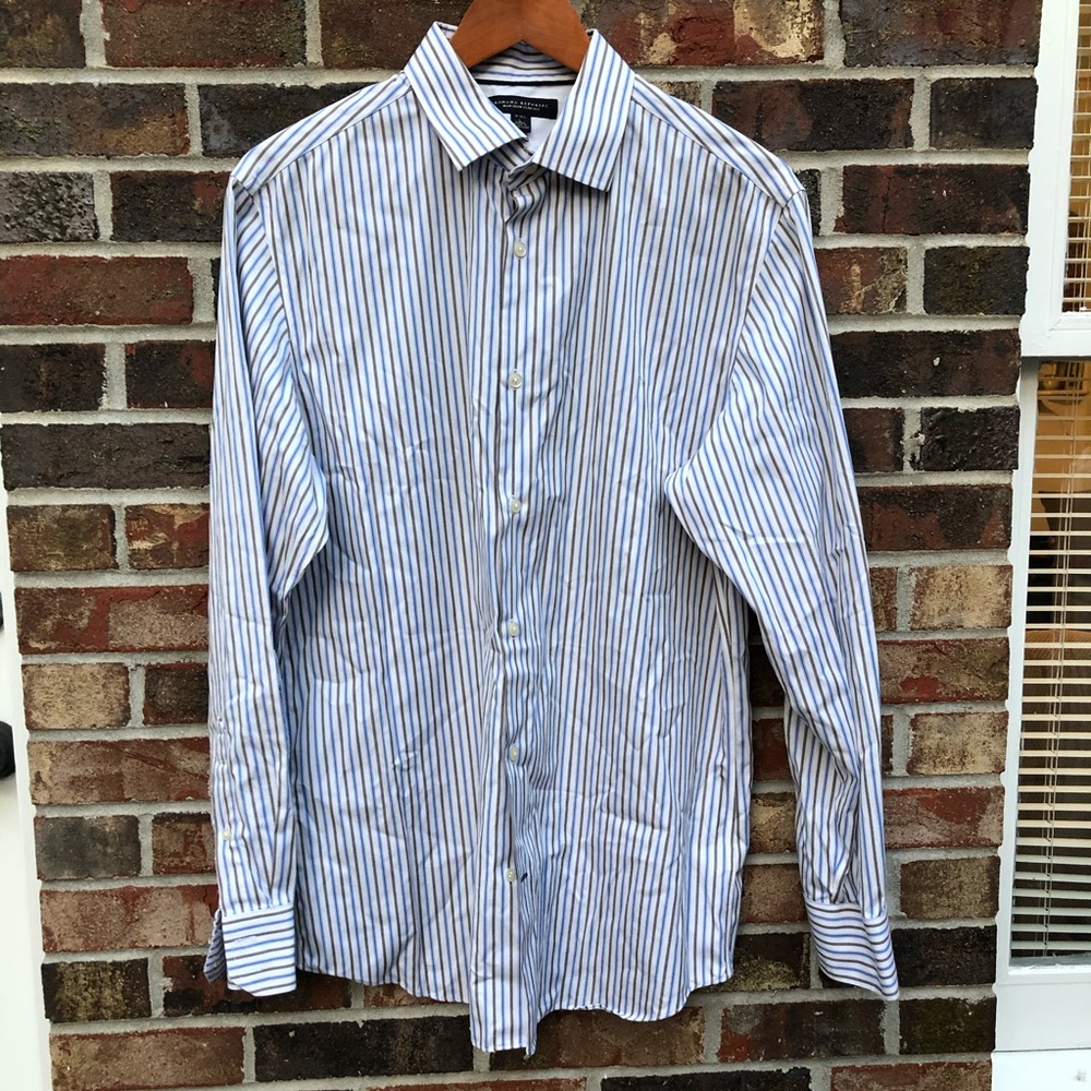 Banana Republic Striped Men’s Button Down 16-16.5